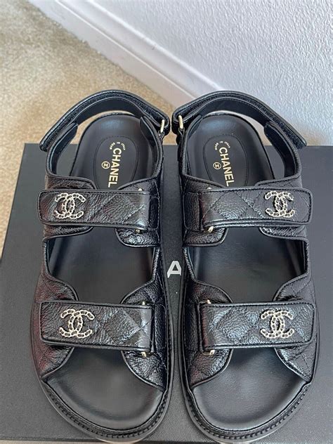 chanel shoes multi strap|authentic Chanel sandals.